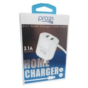 Cargador Pro21 2 USB Cable Micro USB 3.1 Amp