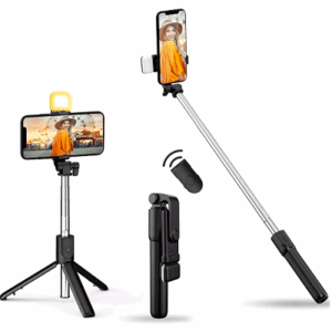 Palo Selfie stick R1S con luz led boton BT