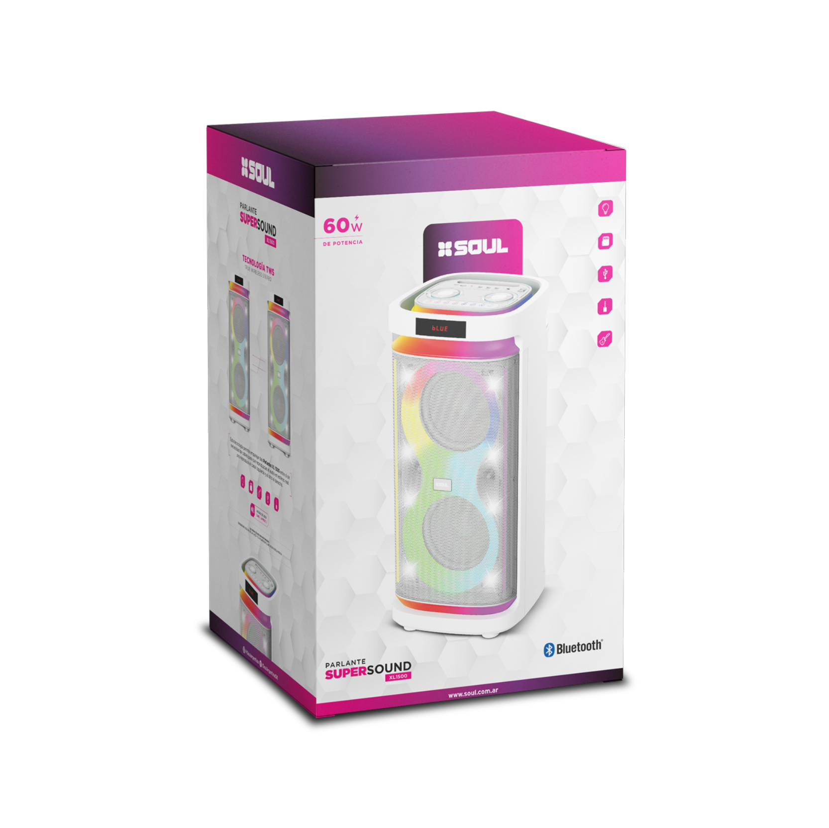 Parlante SOUL XL 1500 Blanco - Imagen 2